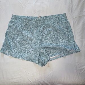 NEW RBX  Women's Teal Mosaic Elastic-Waist Athletic Shorts SIZE XL NEVER WORN